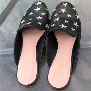 Kate Spade Sareen star mules black leather size 5.5 M